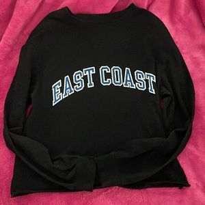 Long sleeve cropped tee “East coast”